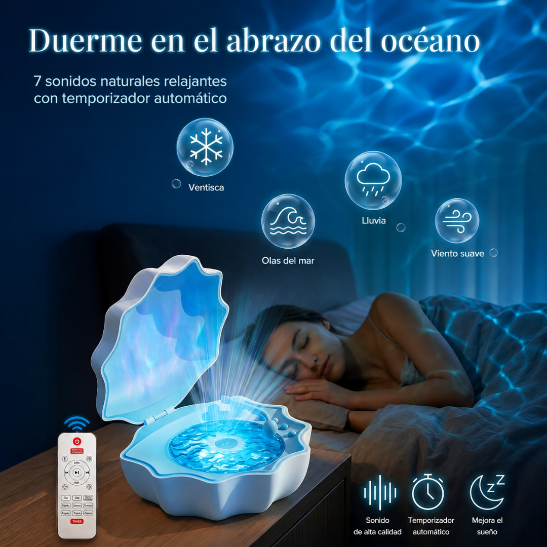 Lámpara Oceánica con Altavoz Bluetooth